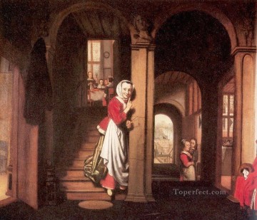 Nicolaes Maes Painting - Eavesd Baroque Nicolaes Maes
